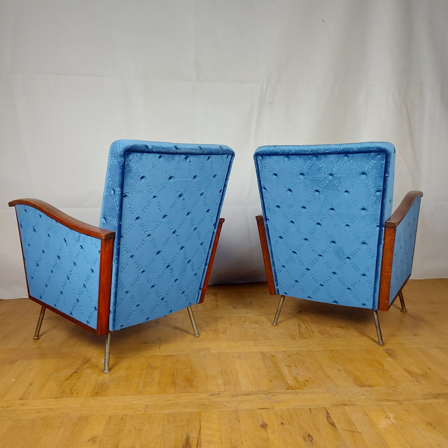 Pair of art-deco Czech armchairs 1960s