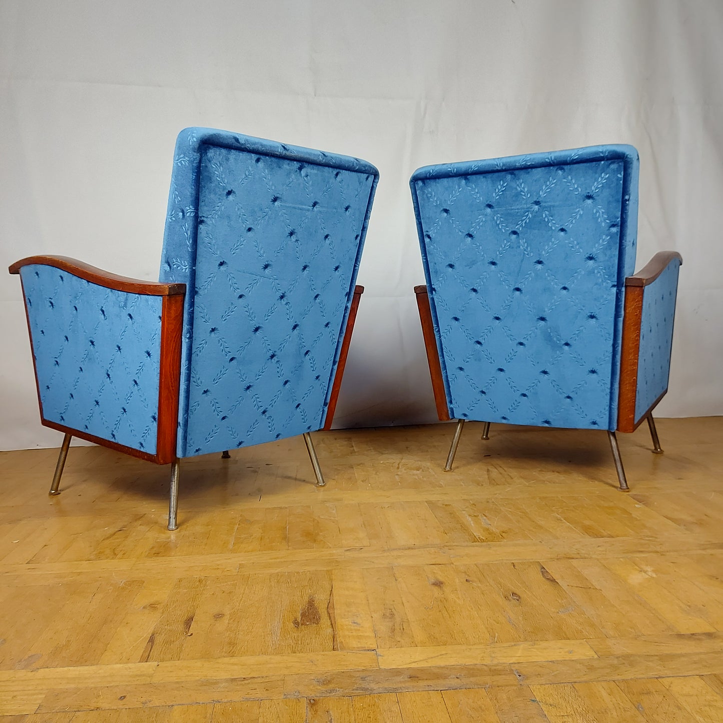 Pair of art-deco Czech armchairs 1960s