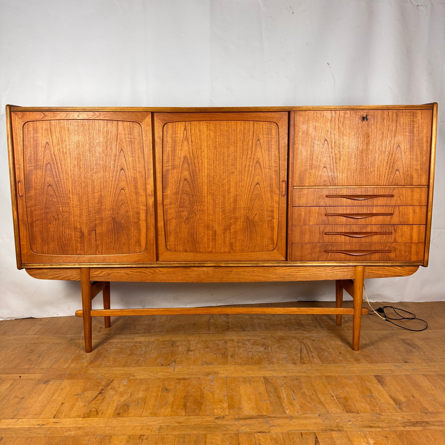 Danish teak highboard 1960s