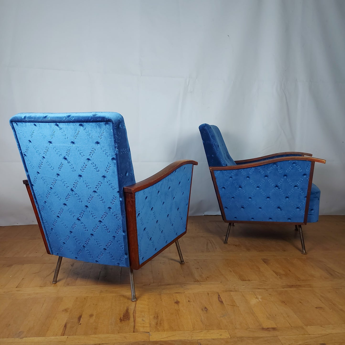 Pair of art-deco Czech armchairs 1960s