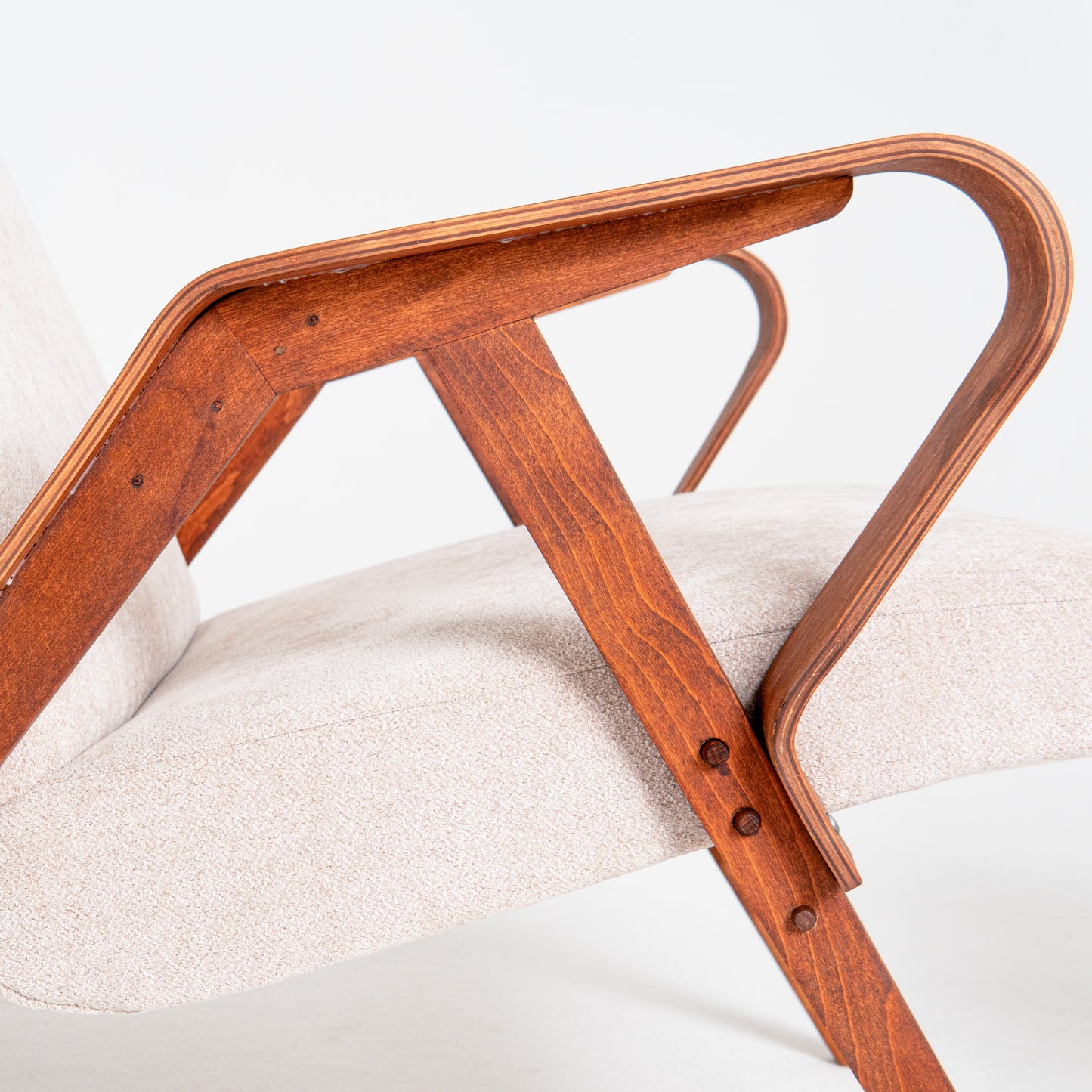 Pair of Frantisek Jirak armchairs with ottoman for Tatra Nabytok 1960s