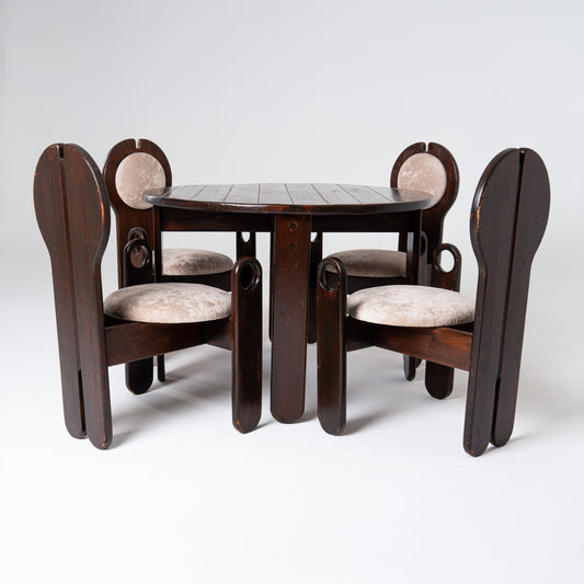 Szedleczky Dining Set with Table and 4 Chairs, 1980s