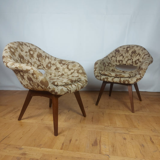Pair of Miroslav Navratil style armchair 1960s