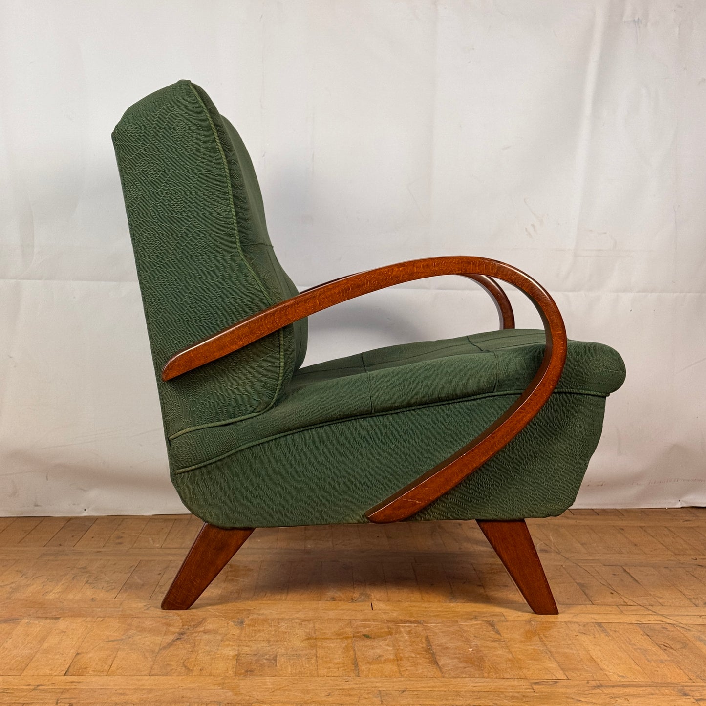 Pair of Frantisek Jirak art-deco style armchairs 1960s