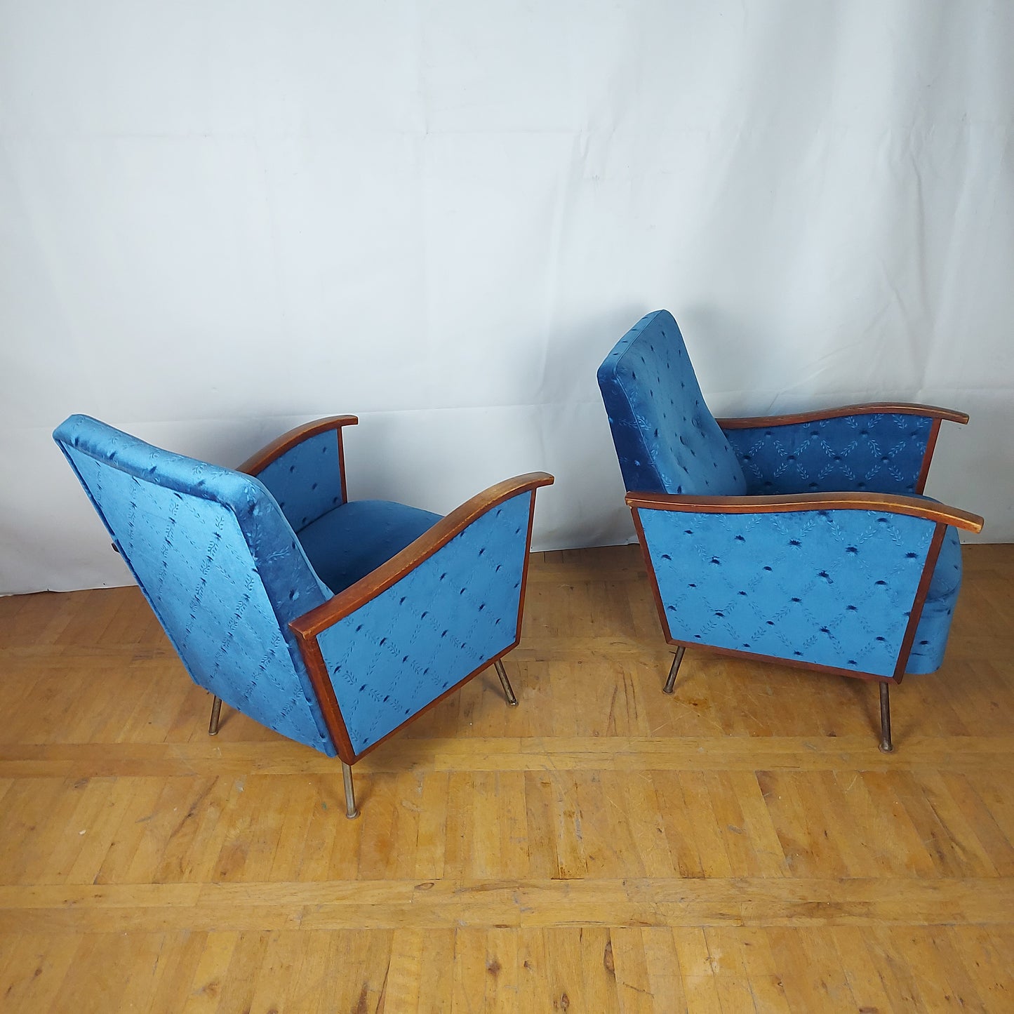 Pair of art-deco Czech armchairs 1960s