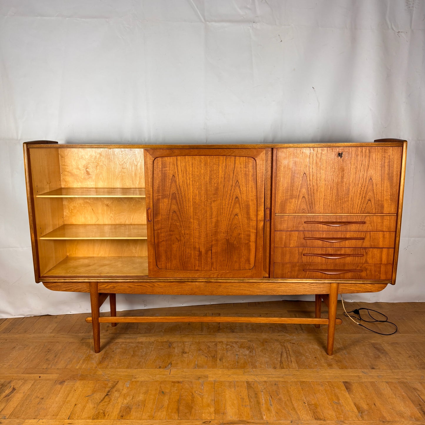 Danish teak highboard 1960s