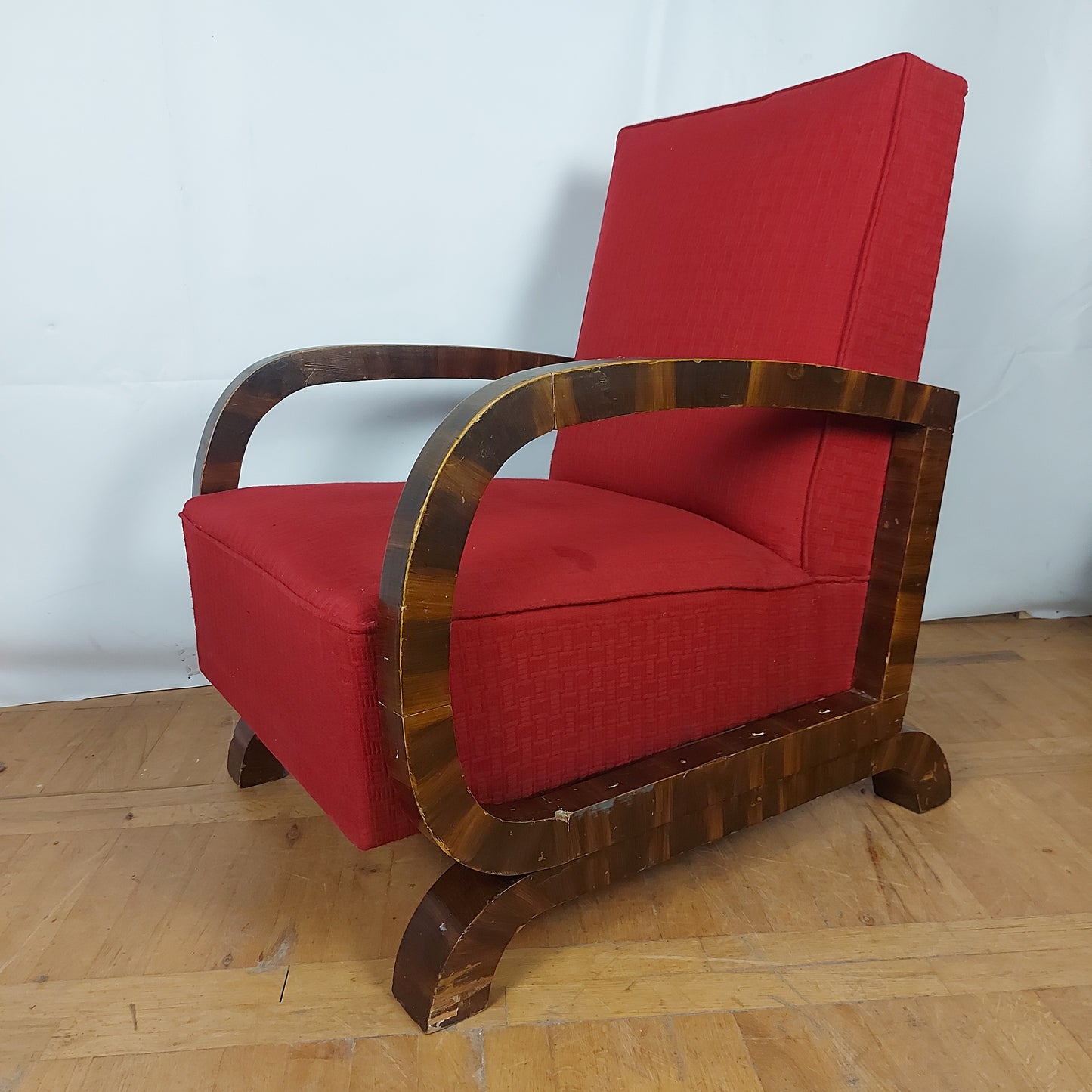 Pair of art-deco style armchairs 1960s