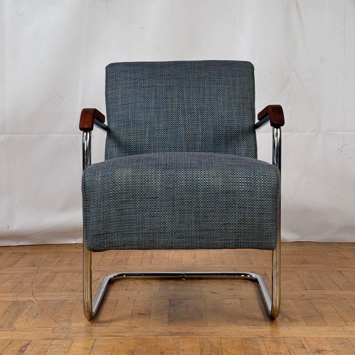 Set of two Tubular Steel Armchairs by Anton Lorenz 1930s