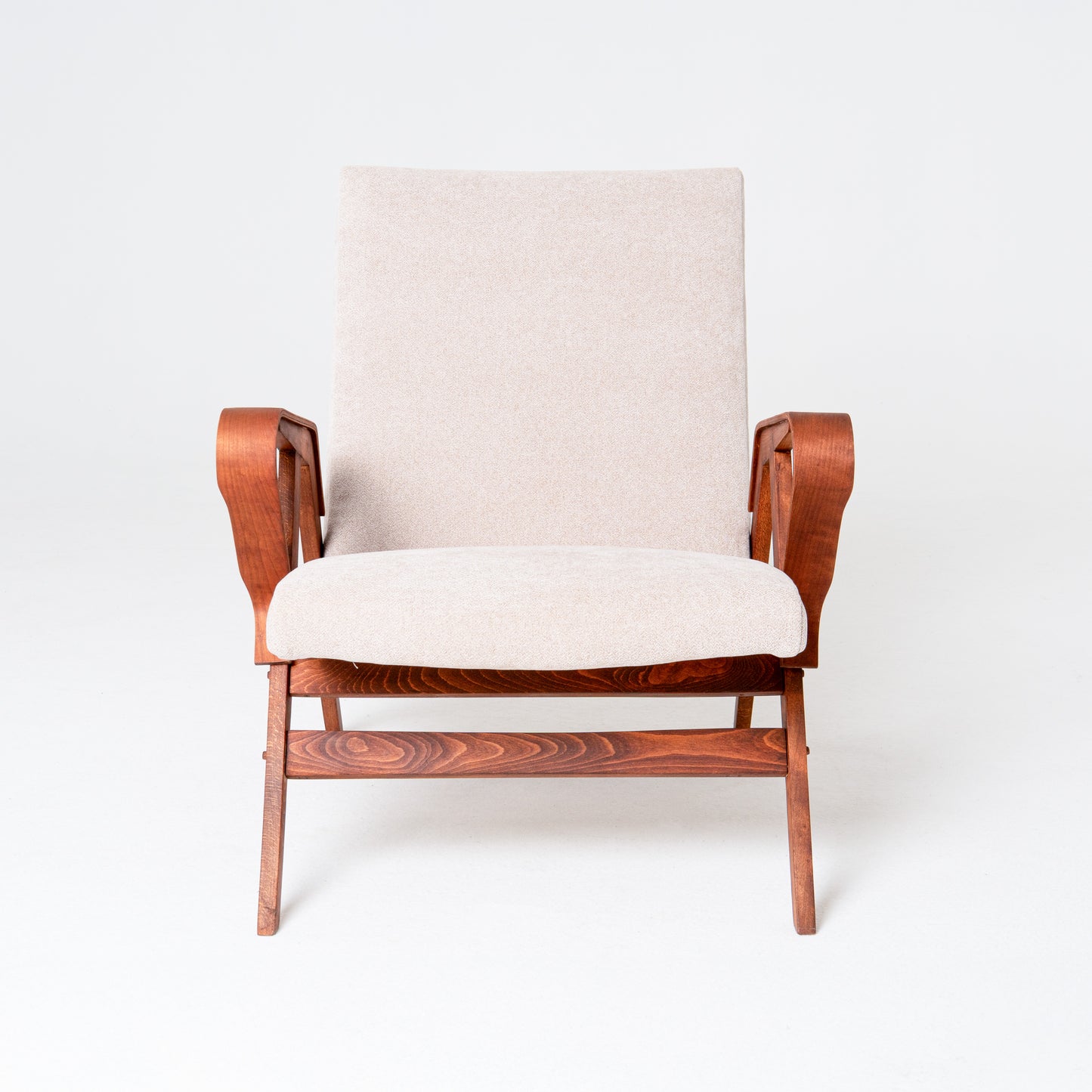Pair of Frantisek Jirak armchairs with ottoman for Tatra Nabytok 1960s
