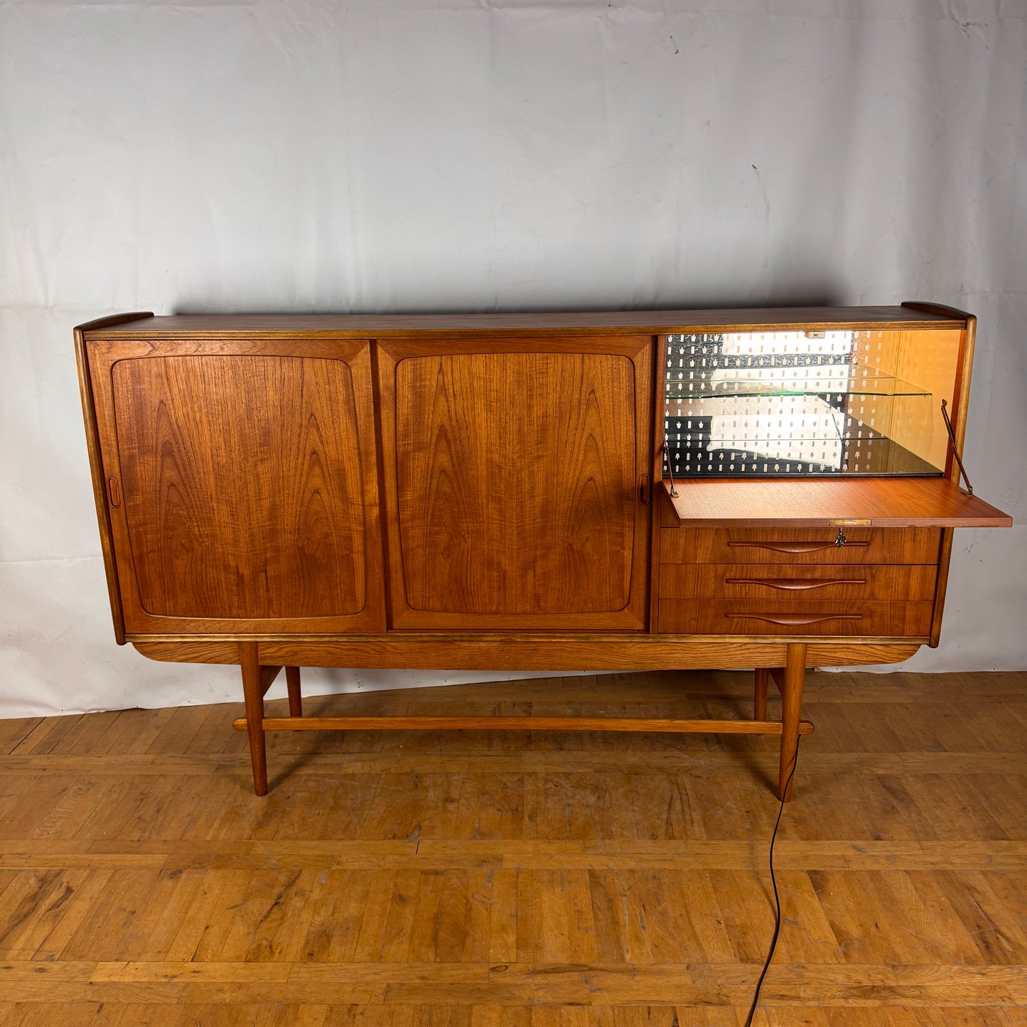 Danish teak highboard 1960s