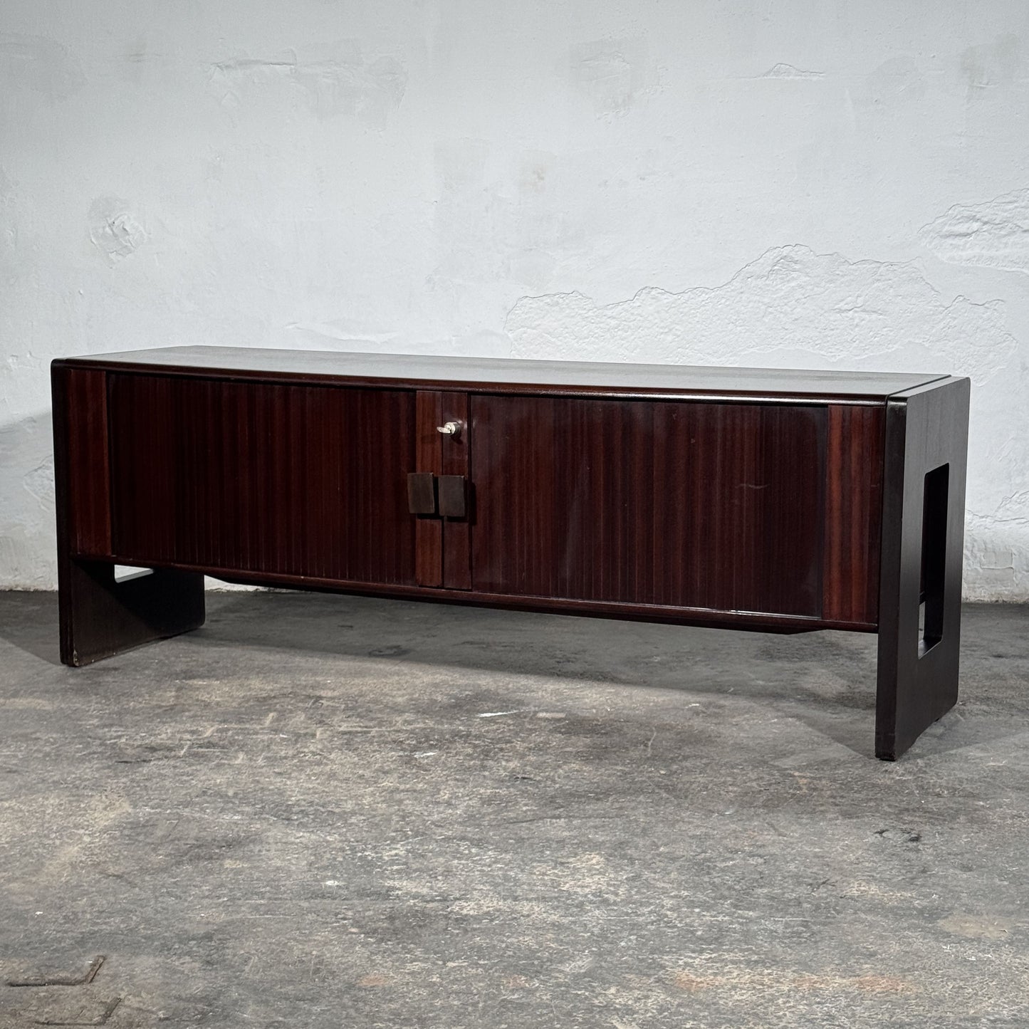 Sculptural Sliding-Door Sideboard / TV Stand, 1990s