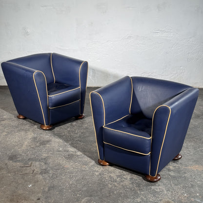 Zelda Faux Leather Club Chairs by Peter Maly for Cor, 1980s