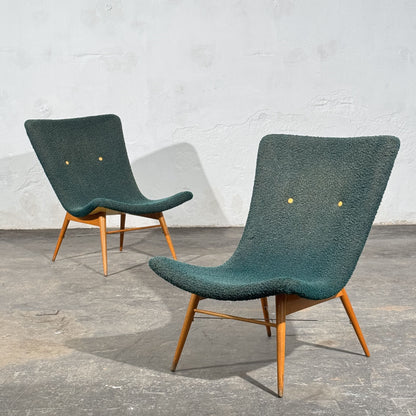 Pair of Lounge Chairs Attributed to Miroslav Navrátil for Český Nábytek, 1959