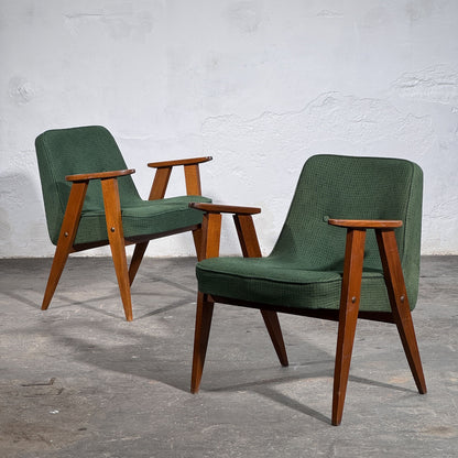 Chierowski Type 366 Lounge Chairs, Pair, 1960s