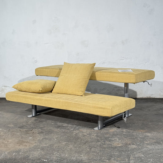 IKEA "Hissbro" Convertible Sofa Daybed in Yellow Fabric, 2003