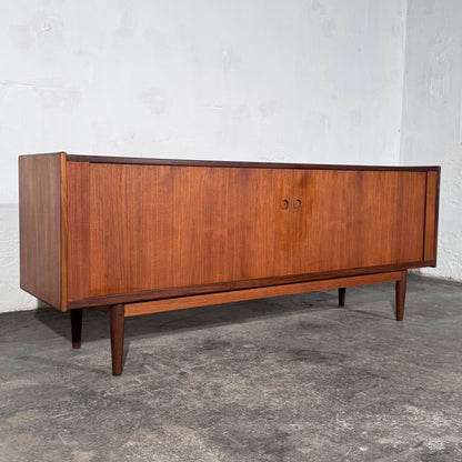 Danish Teak Tambour Sideboard, Attributed to Svend Aage Larsen for Faarup Møbelfabrik, 1960s