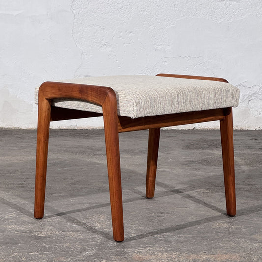 Mid-Century Upholstered Wooden Ottoman, 1960s