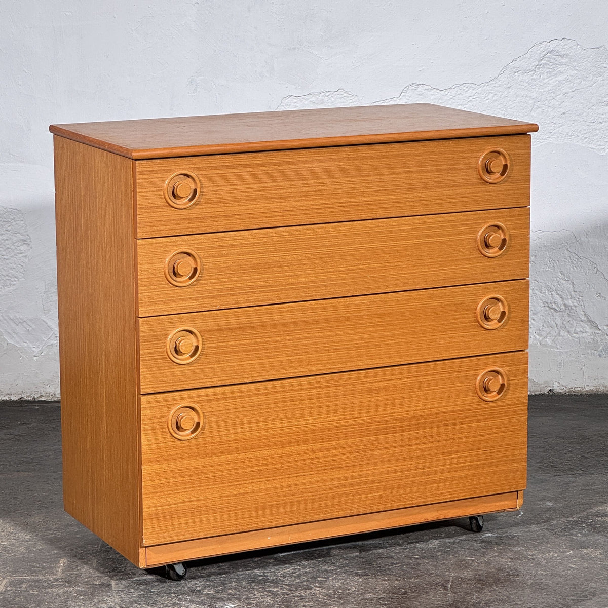 Schreiber Teak Chest of Drawers, 1970s