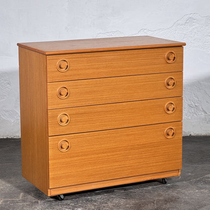 Schreiber Teak Chest of Drawers, 1970s