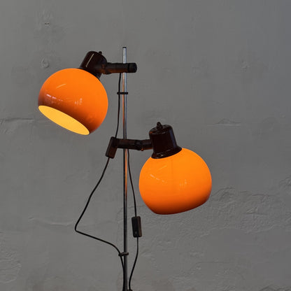 Two-Arm Mushroom Shade Floor Lamp by Szarvasi, 1960s