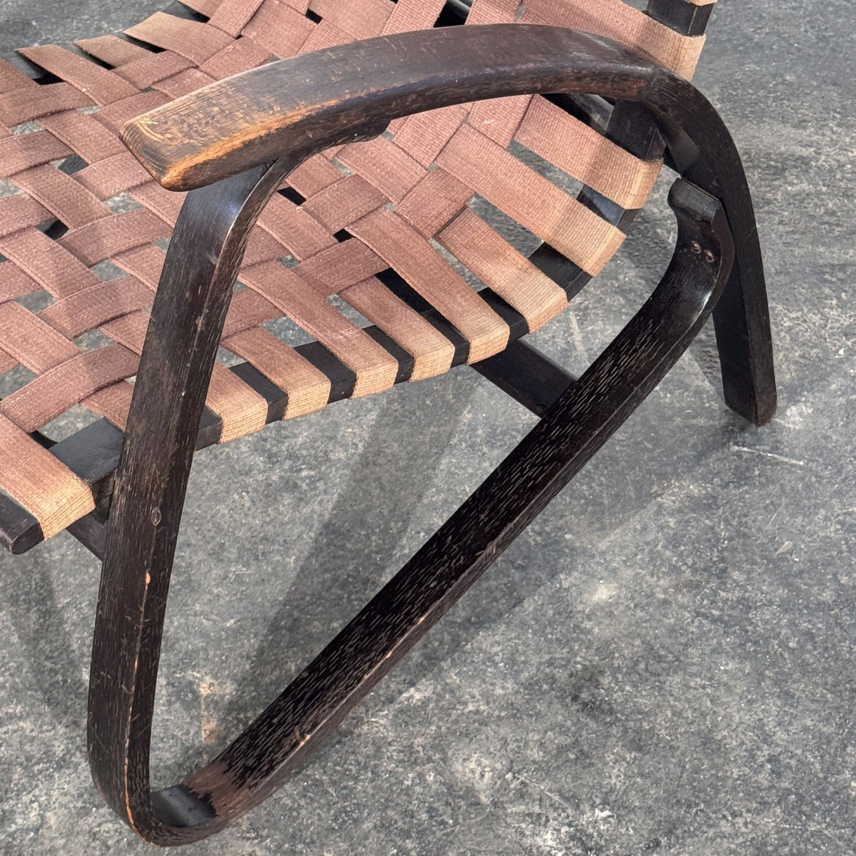 Pair of Bentwood Webbing Armchairs, Attributed to Jan Vaněk for UP Závody, 1930s