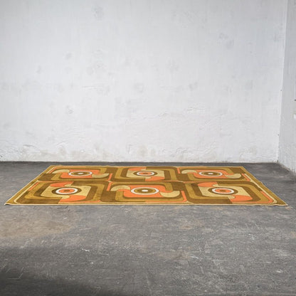 Fekete Ferenc FARAO "Latex" Op-Art Carpet, Hungary, 1974