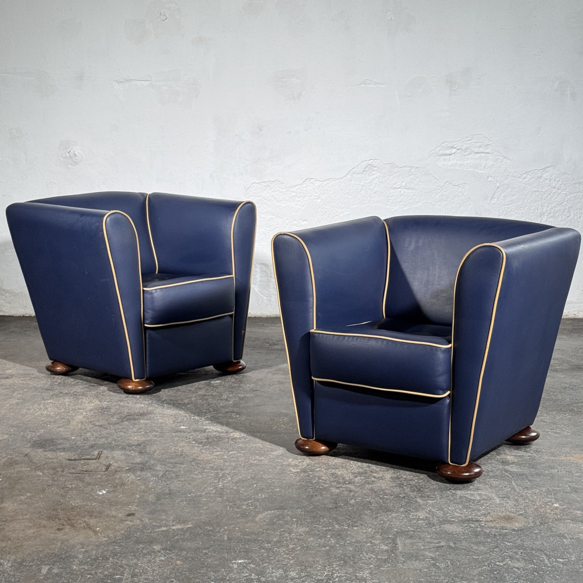 Zelda Faux Leather Club Chairs by Peter Maly for Cor, 1980s