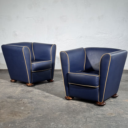 Zelda Faux Leather Club Chairs by Peter Maly for Cor, 1980s