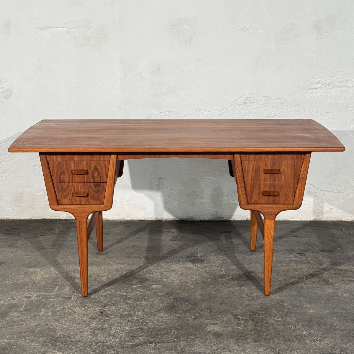 Teak Writing Desk Attributed to Carl Aage Skov for Munch Møbler, Denmark, 1960s