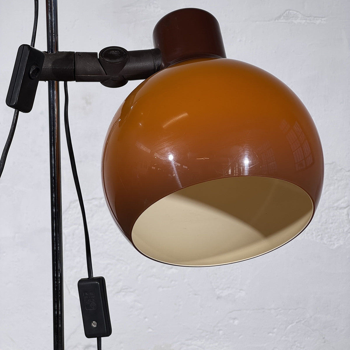 Two-Arm Mushroom Shade Floor Lamp by Szarvasi, 1960s