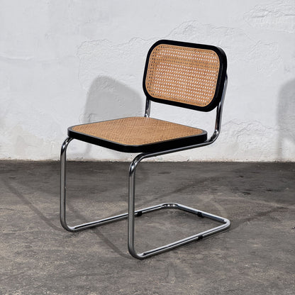 Set of 4 Cesca-Style Dining Chairs, Inspired by Marcel Breuer, 1990s