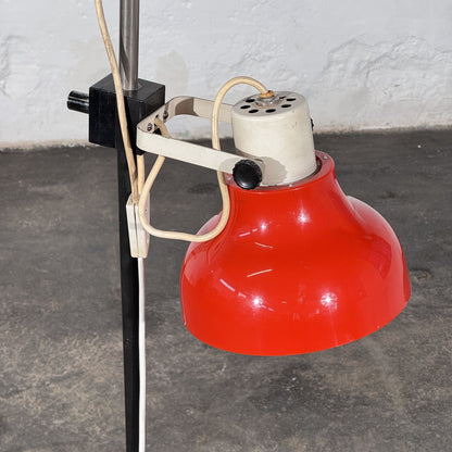 Vintage Red Double Spotlight Floor Lamp, 1970s