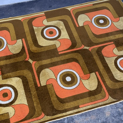 Fekete Ferenc FARAO "Latex" Op-Art Carpet, Hungary, 1974