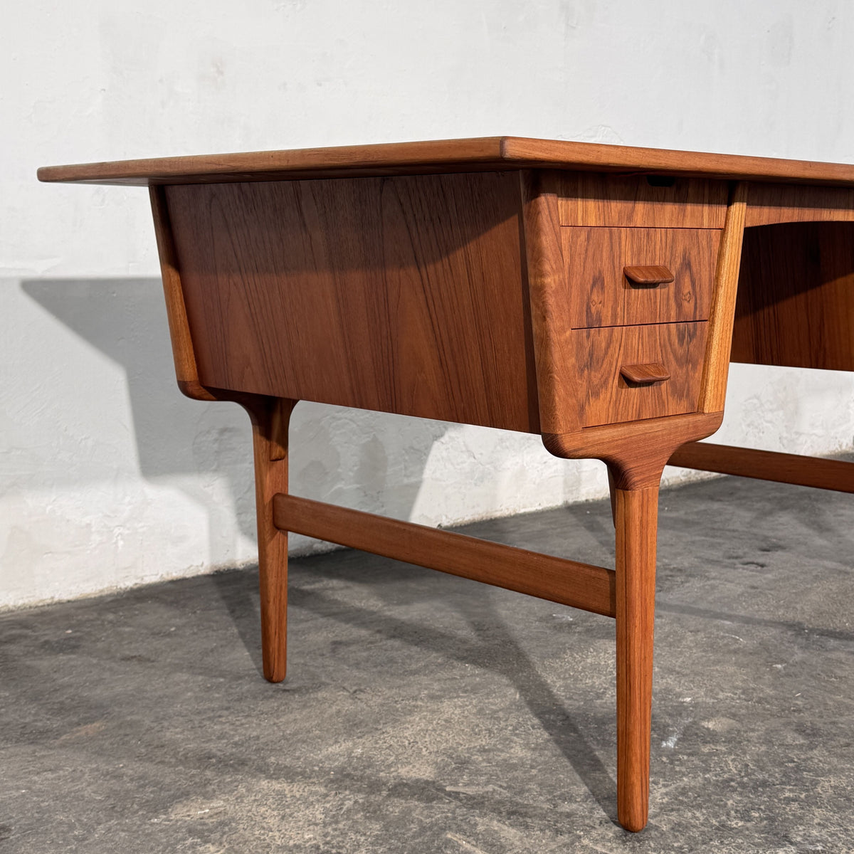 Teak Writing Desk Attributed to Carl Aage Skov for Munch Møbler, Denmark, 1960s