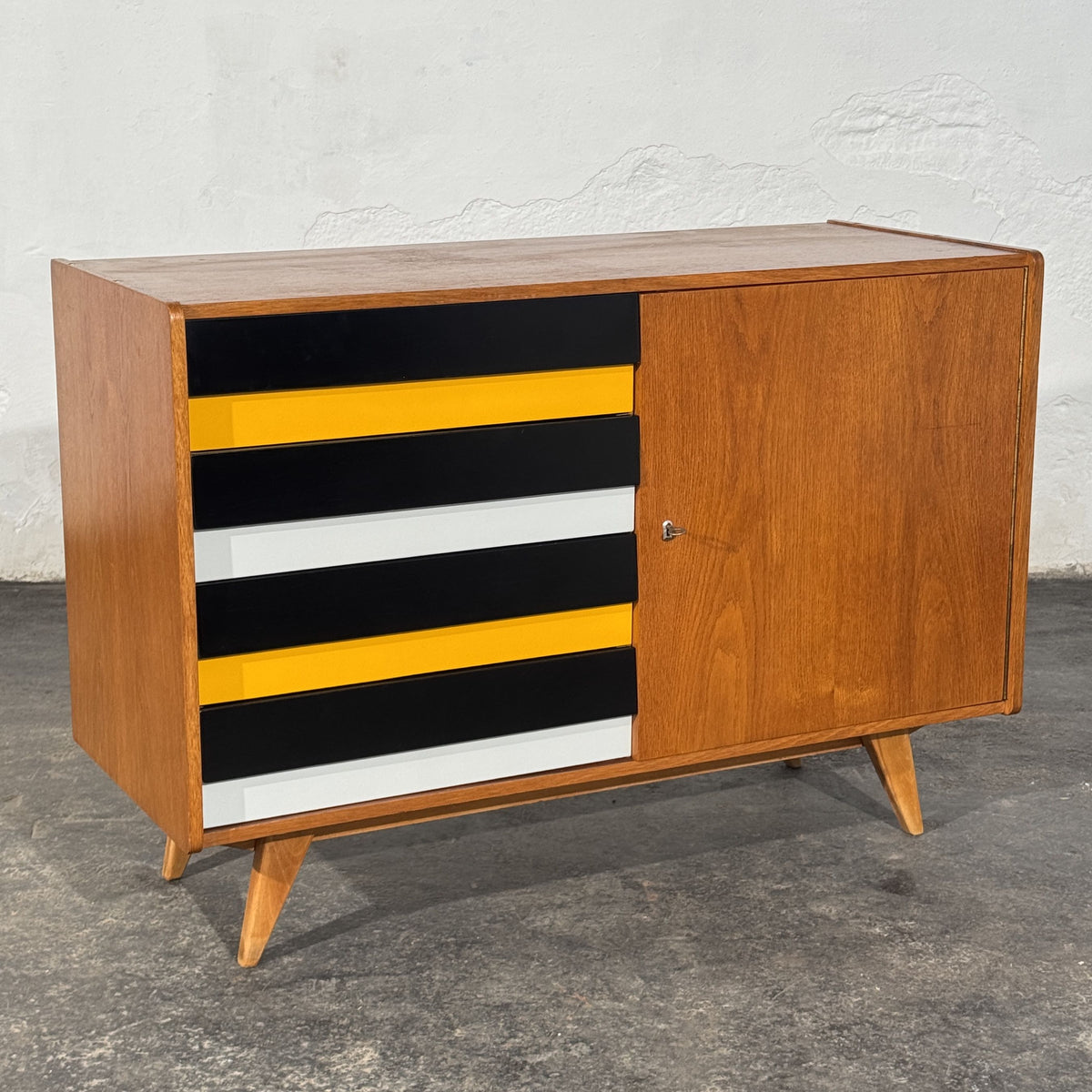 Pair of Jiří Jiroutek U-453 and U-458 Sideboards for Interier Praha, 1960s