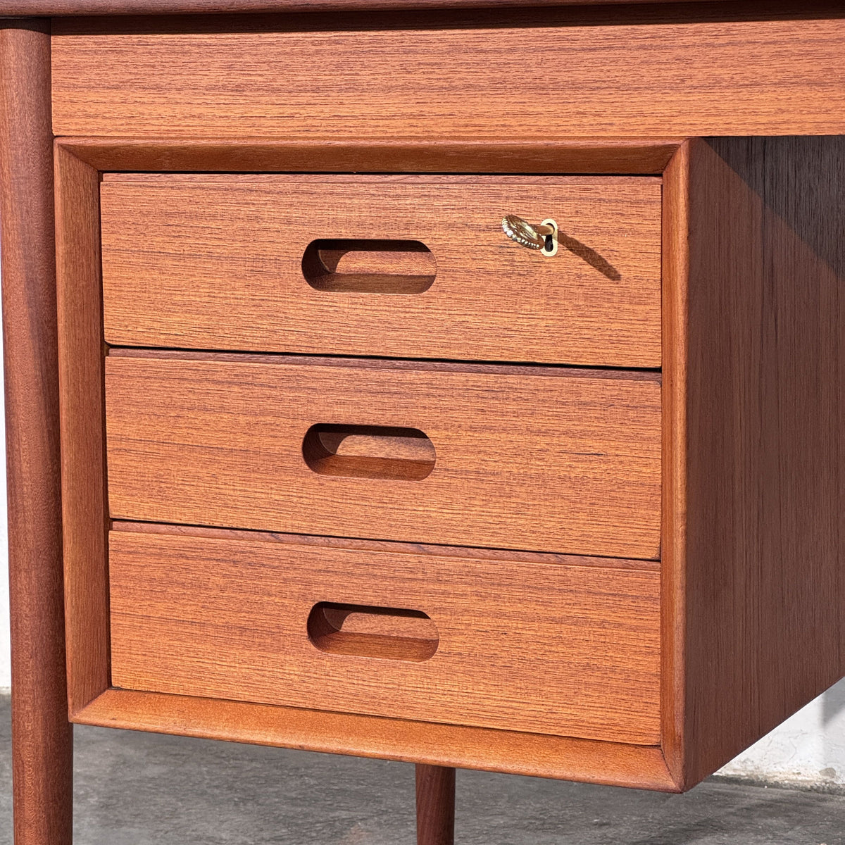Danish Teak Writing Desk with Drop Leaf, Attributed to Erik Buch, 1960s