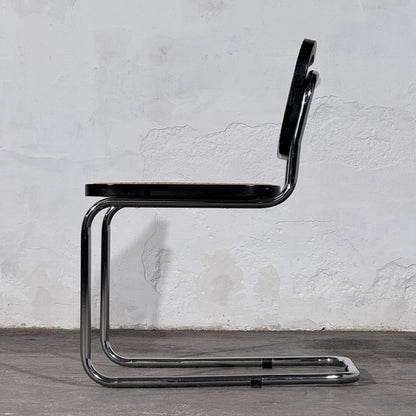 Set of 4 Cesca-Style Dining Chairs, Inspired by Marcel Breuer, 1990s