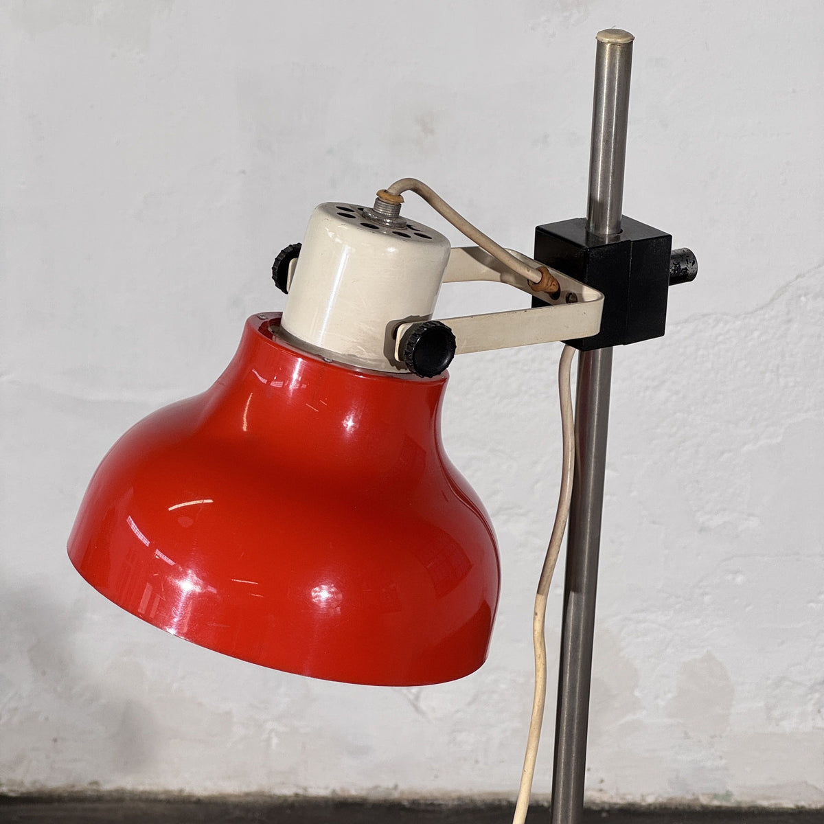 Vintage Red Double Spotlight Floor Lamp, 1970s