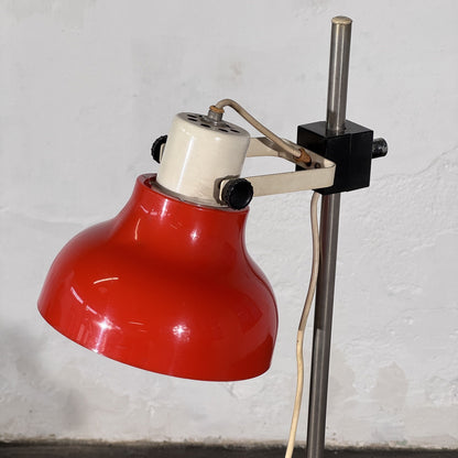 Vintage Red Double Spotlight Floor Lamp, 1970s