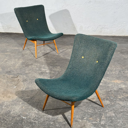 Pair of Lounge Chairs Attributed to Miroslav Navrátil for Český Nábytek, 1959