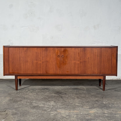 Danish Teak Tambour Sideboard, Attributed to Svend Aage Larsen for Faarup Møbelfabrik, 1960s