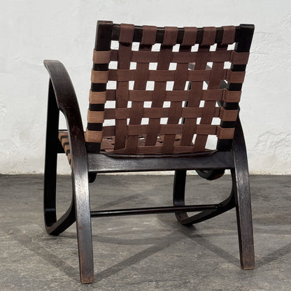 Pair of Bentwood Webbing Armchairs, Attributed to Jan Vaněk for UP Závody, 1930s