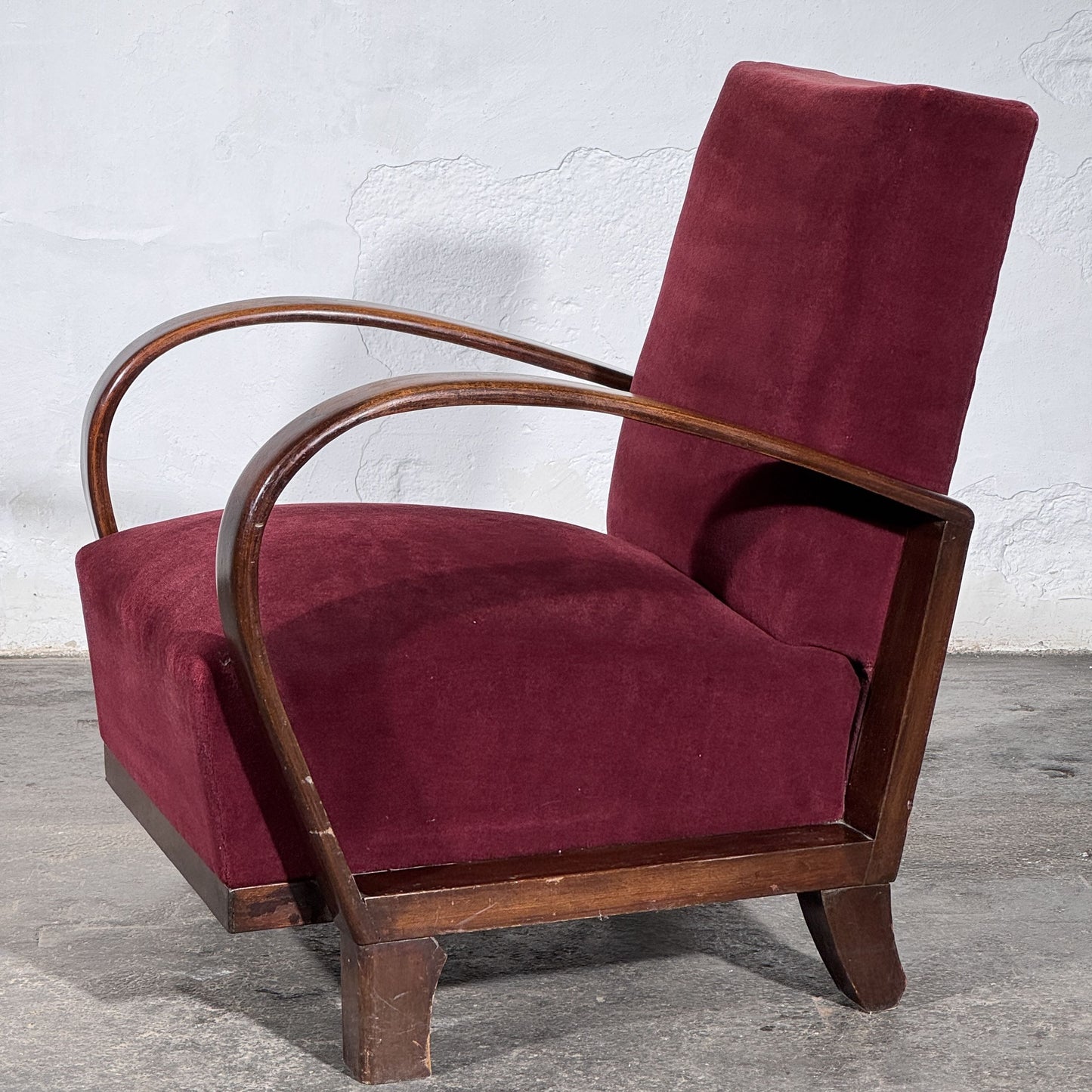 Debreceni-Style Hungarian Art Deco Armchairs, Pair, 1950s