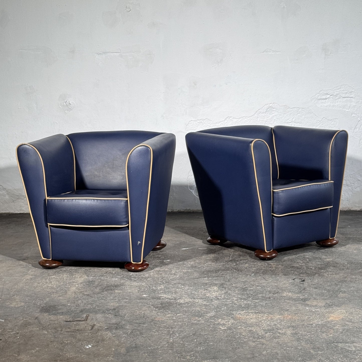 Zelda Faux Leather Club Chairs by Peter Maly for Cor, 1980s