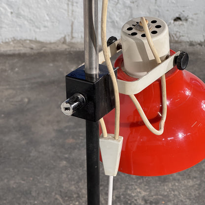 Vintage Red Double Spotlight Floor Lamp, 1970s