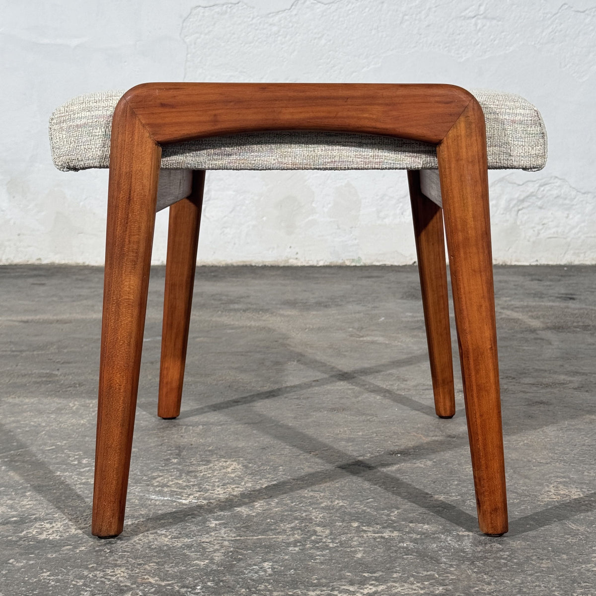 Mid-Century Upholstered Wooden Ottoman, 1960s