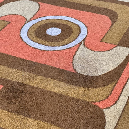 Fekete Ferenc FARAO "Latex" Op-Art Carpet, Hungary, 1974