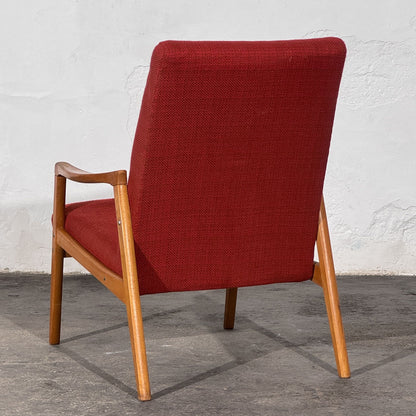 Pair of Jiří Jiroutek Red Armchairs, 1960s