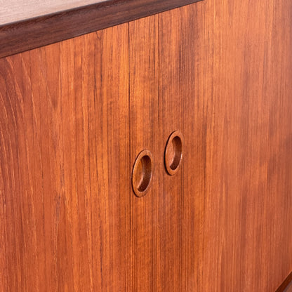 Danish Teak Tambour Sideboard, Attributed to Svend Aage Larsen for Faarup Møbelfabrik, 1960s