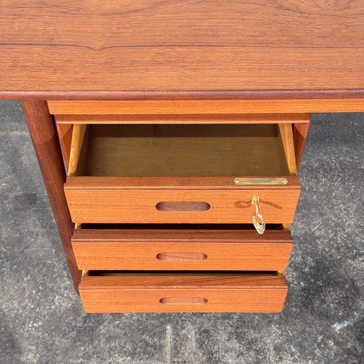 Danish Teak Writing Desk with Drop Leaf, Attributed to Erik Buch, 1960s